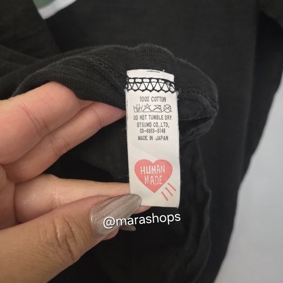Human Made Heart Logo T-Shirt Black - Picture 10 of 13